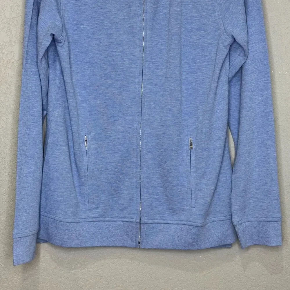 Peter Millar Womens Jacket Size Small Light Blue Heather NEW Full Zip